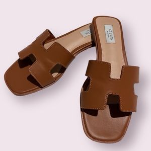 Steve Madden Women's Hadyn Sandal color:  Cognac Leather NWOT